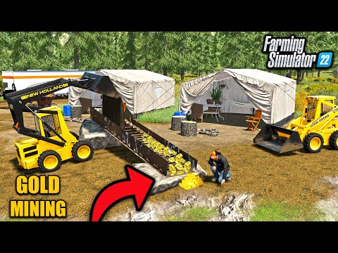 STARTING A GOLD MINE WITH NO MONEY! (POOR MAN'S MINE!) | FARMING SIMULATOR 22