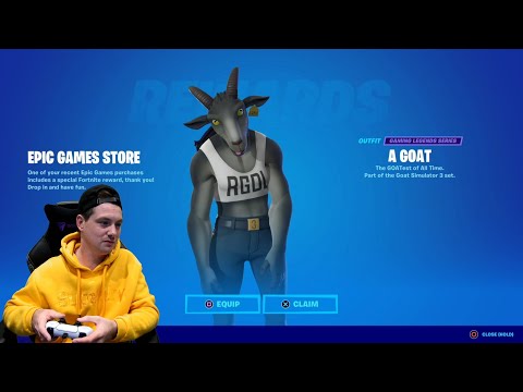 Unlocking Fortnite FREE Skin A GOAT Gameplay & My Kid Spending ONLY 700 V-Bucks For A LEGENDARY Skin