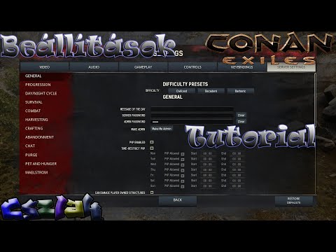 Beállítások Tutorial Magyarul – Conan Exiles |cszlak|