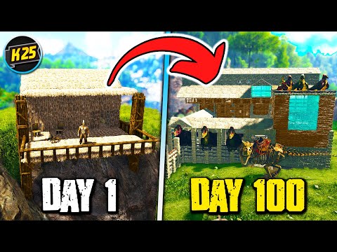 I Survived 100 Days in HARDCORE ARK The Island… Here's what Happened 😬