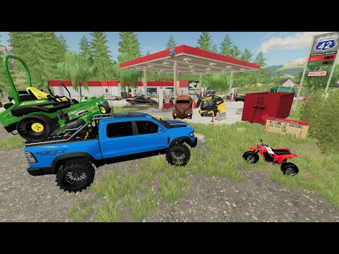Buying Abandoned Gas Station full of cars | Farming Simulator 22