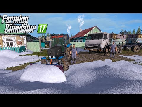 ПРИШЛА ЗИМА! ЧИСТИМ СНЕГ НА ТРАКТОРЕ!  FARMING SIMULATOR 17