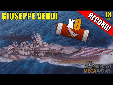 Giuseppe Verdi 8 Kills & 223k Damage | World of Warships Gameplay