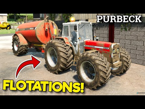 HOW WILL IT HANDLE THE MUD? FLOTATION SLURRY SETUP | PURBECK FARMING SIMULATOR 22 – Episode 6