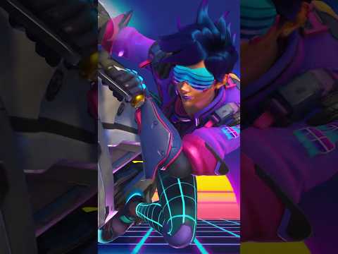 Synthwave Tracer Bundle is available now in the Shop! 🏍 #overwatch #overwatch2 #gaming #tracer