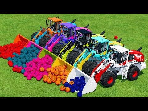 LOAD AND TRANSPORT BASKETBALLS WITH CLAAS WHEEL LOADERS – Farming Simulator 22