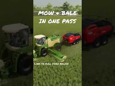 Mowing And Baling At The Same Time | Farming Simulator 22