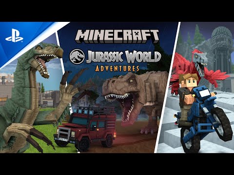 Minecraft – Jurassic World Adventures Launch Trailer | PS4 Games