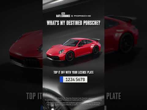 Tap to stop. Your Porsche, your plate. What’s your combo? #PUBG #PUBGxPorsche