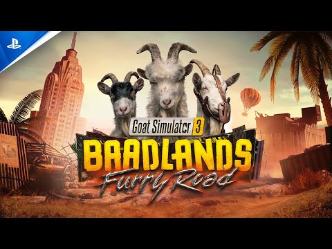 Goat Simulator 3 – Baadlands: Furry Road Gameplay Trailer | PS5 & PS4 Games