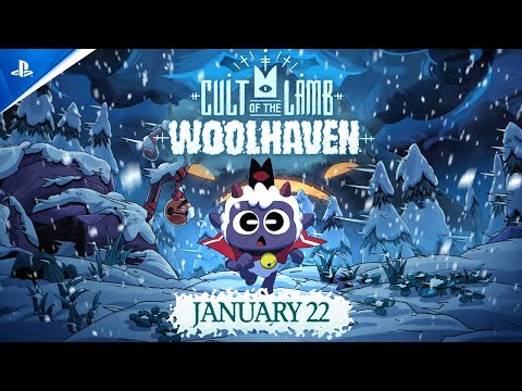 Cult of the Lamb – Woolhaven Release Date Trailer | PS5 & PS4 Games
