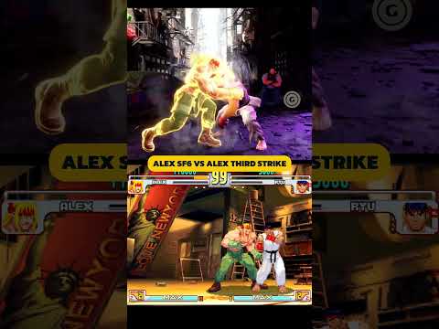 Alex Street Fighter 6 vs Street Fighter 3 Gameplay Comparison