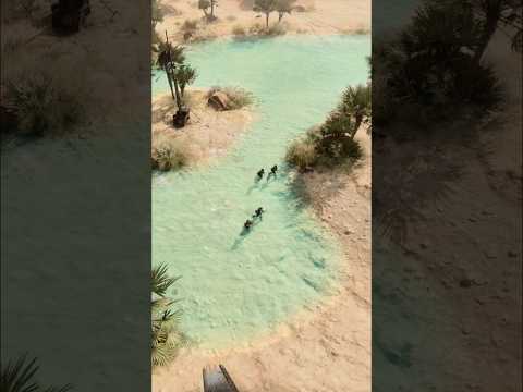 🗺️ This oasis battlefield features winding lanes, ruined walls, and natural choke points