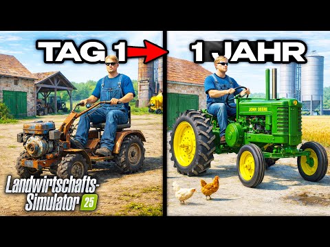 1 JAHR BAUERNHOF ENTWICKLUNG! Beginnend mit 0€! Landwirtschafts-Simulator 25