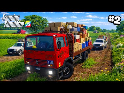 ¡CARGADOS de MATERIALES para LA CASA DE LA FINCA! | Farming Simulator 25