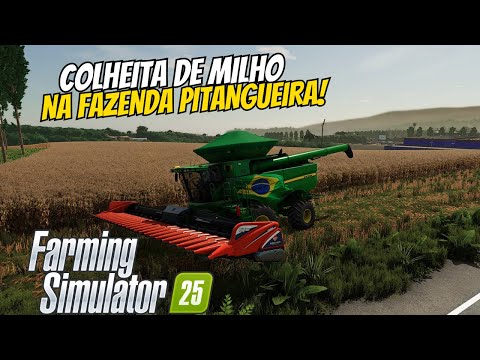 COLHEITA DE MILHO – FARMING SIMULATOR 25 – FAZENDA PITANGUEIRA!