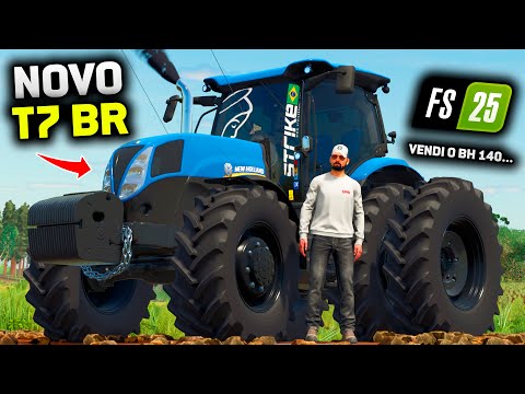 COMPRANDO MEU NOVO NEW HOLLAND T7 BR – FARMING SIMULATOR 25 – EP 69 (EM BUSCA DO SUCESSO T2)