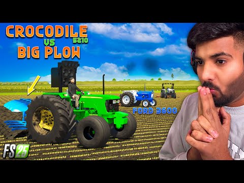 Crocodile 🐊 5210 VS Plow | Rice Harvesting | FS25 | Happy Goldsmith
