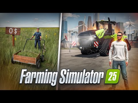 Выживаю на плоской карте и строю город Farming Simulator 25