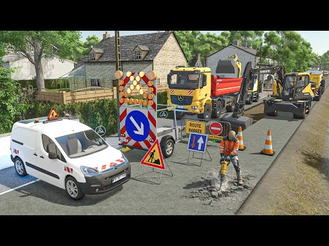 Démolition d'une ROUTE en Pleine VILLE (La VOLVO est inarêtable) | FS25 Travaux Publics