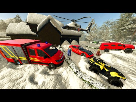 Digging Out Cars and Campers After Huge Snowstorm | Farming Simulator 25