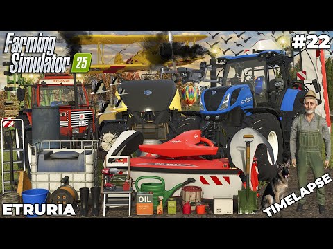 ⏰VERY LATE GRASS HARVEST! LATE MOWING, WINDROWING & BALING 🚜| ETRURIA | Farming Simulator 25 | EP 22