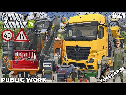 👷 WE GOT A NEW JOB! MOVING EQUIPMENT TO THE NEW SITE 🚧 | PUBLIC WORK | Farming Simulator 25 | EP 41
