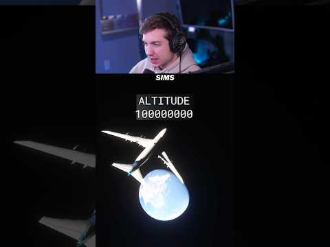 Falling from 100,000,00ft in Microsoft Flight Sim