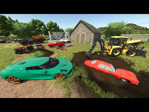 Finding Rare Cars in Abandoned Junkyard | Farming Simulator 25