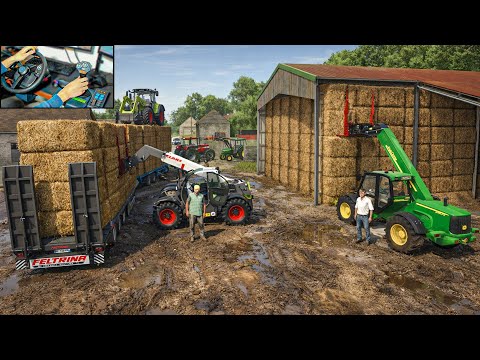 FS25 | Ultra Réaliste | Ramassage de Paille du Champ à la Ferme avec le IH 1455XL Increvable