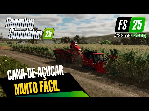 Gameplay FS25: Colhendo CANA-DE-AÇUCAR no FARMING SIMULATOR 25
