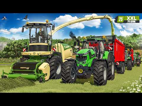GRASERNTE mit dem neuen DEUTZ-Trio | XXL Farm #57 | FARMING SIMULATOR 25