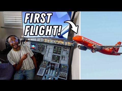 Flying My Spare Room Airbus A320 Cockpit For The First Time!