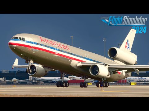 Flight Simulator: American MD-11 | New York – San Francisco | MSFS 2024 Full Flight
