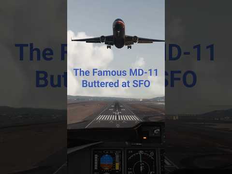 American MD-11 Butter Landing at SFO #shorts #MSFS #FlightSimulator
