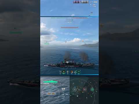 21.5 KM BLIND FIRE MONTANA #worldofwarships #gaming #naval