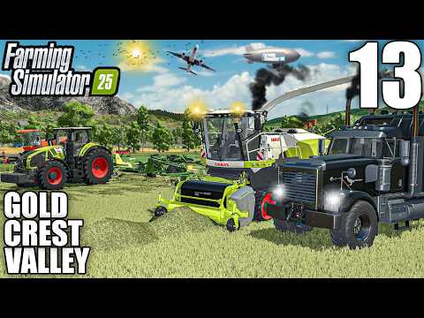 FIRST BiG GRASS SILAGE HARVEST w/ CLAAS JAGUAR🐯| Gold Crest Valley 3.0 | #13 | Farming Simulator 25