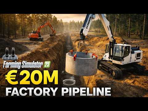 Building a MASSIVE Factory Pipeline System 💰🚧 | €20M Bear Wallow Empire | FS25