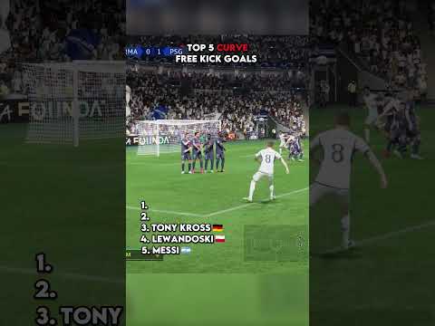 TOP 5 CURVE FREE KICK GOALS | Part 5 🔥#shorts #fc26