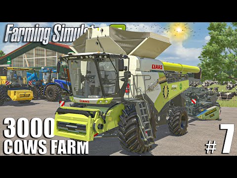 I Bought THE BIGGEST HARVESTER in FS25 | 3000 Cows Farm | Episode #7 | Farming Simulator 25