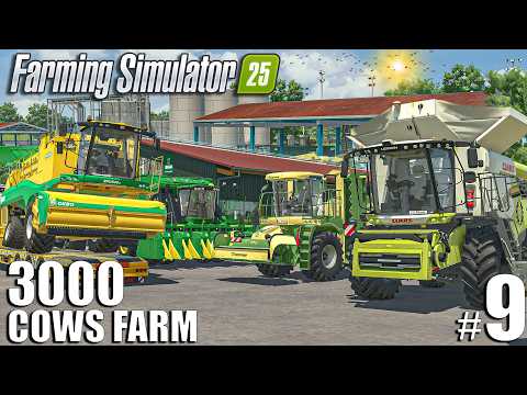 DEMOING NEW HARVESTERS on Fields | The 3000 Cows Farm | Episode #9 | Farming Simulator 25