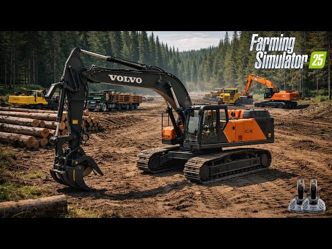 We CLEARED an ENTIRE FOREST to Build a FARM! ⚔️🌲 Viking Crew Heavy Forestry | FS25
