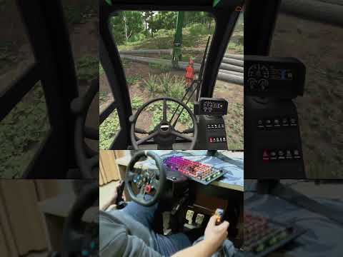 #farmingsimulator #fs25 #forestry #logging #gaming #shorts #viral #excavator #bagger #heavymachinery
