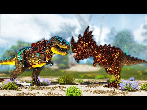 Which T-REX is Strongest? The Storm Rex vs Volcanic Rex! | ARK Primal Nemesis #24
