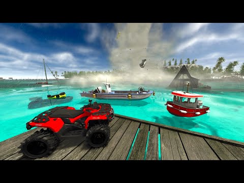 Huge Storm Traps Hudson on Island | Farming Simulator 25