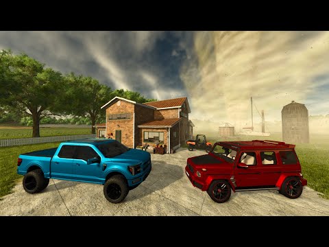 Huge Tornado Destroys Expensive Cars and Farm | Farming Simulator 25