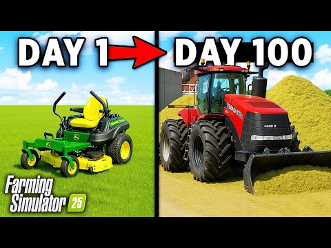 I Survived 100 Days on the Flat Map! Here's What Happened!? Farming Simulator 25