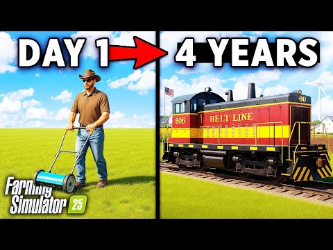 I Survived 4 Years on the Flat Map! Farming Simulator 25 – FULL MOVIE!