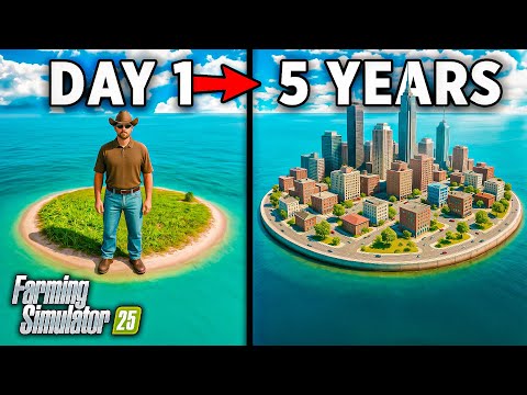 I survived on an island for 5 years in Farming Simulator 25! – FULL MOVIE!
