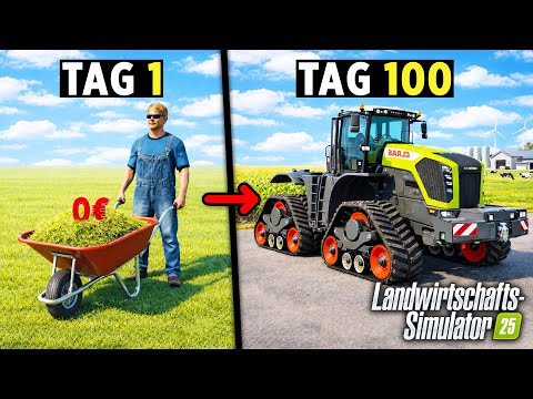 Ich habe 100 Tage auf einer FLACHEN KARTE überlebt! Landwirtschafts-Simulator 25